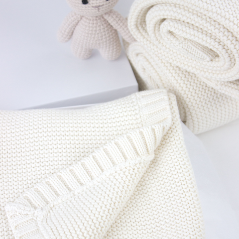 100% Organic Cotton Stitch Baby Blanket