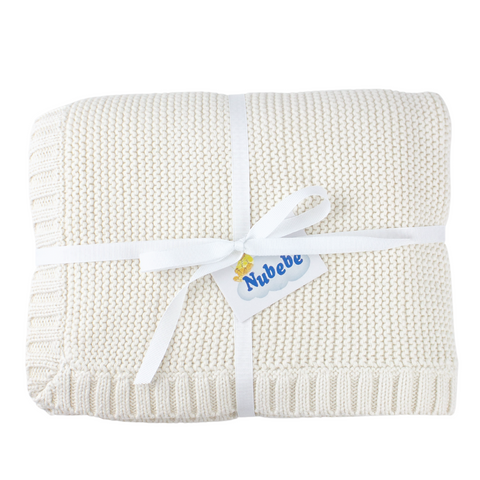 Organic cotton cellular blanket hot sale