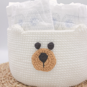 Diaper Crochet Basket - Hand Made Organizer